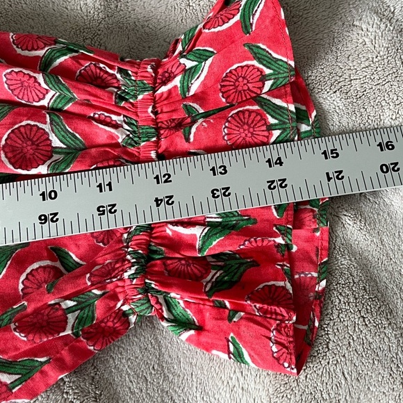 Mon Coco 100% Cotton Smocked Floral Mini dress  with Puffed Sleeves Extra Small - Picture 15 of 16